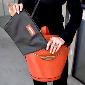 Marni Leather Bucket Tote Bag/Cross-body